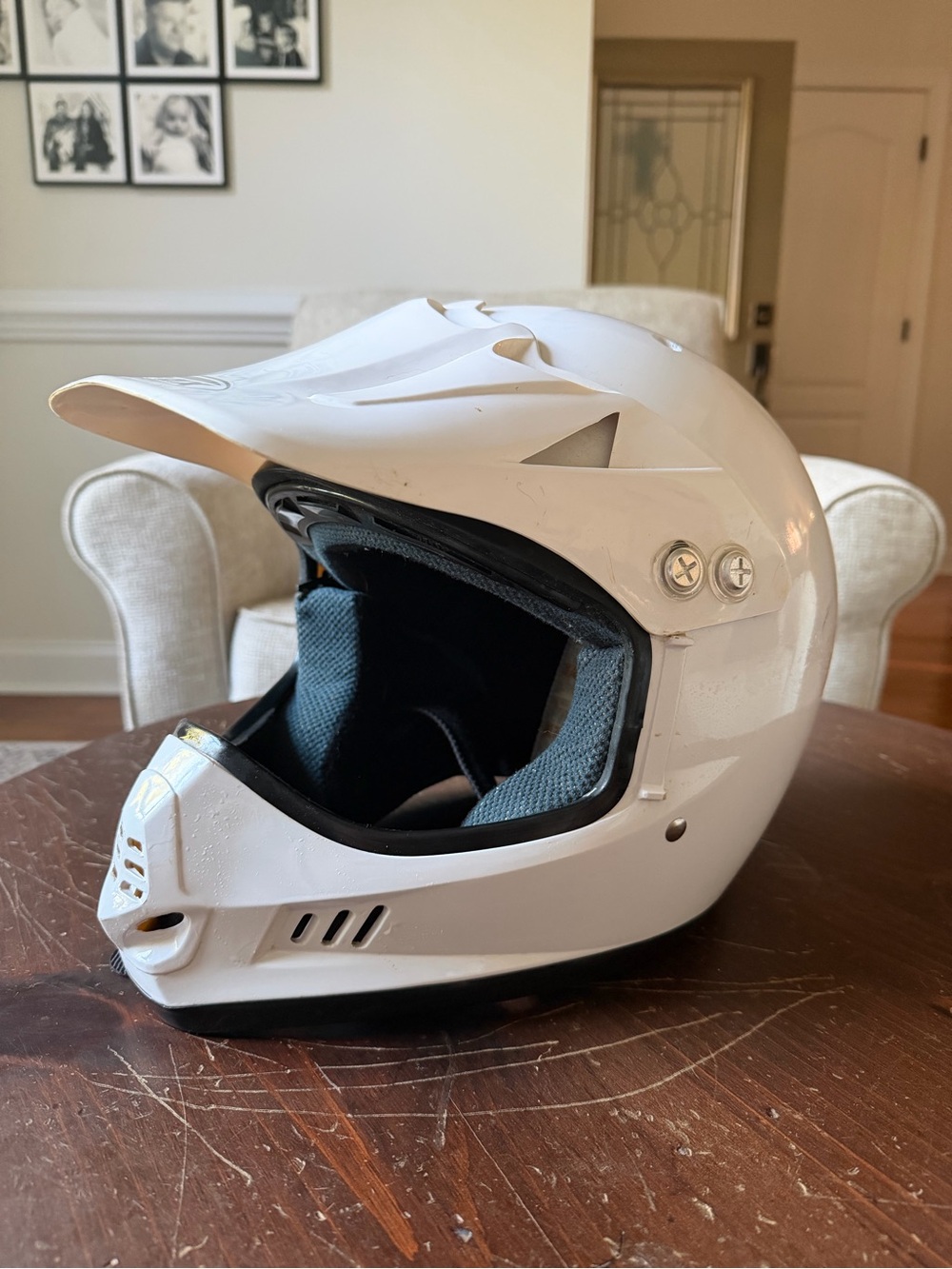 Gmax DOT Motocross / Dirt Bike Helmet White Size Medium